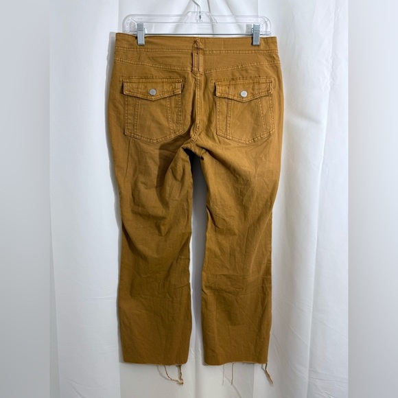 New Pilcro “The Yaya Crop” Flare High Rise Straight Leg With Raw Hem Pants - Picture 7 of 13